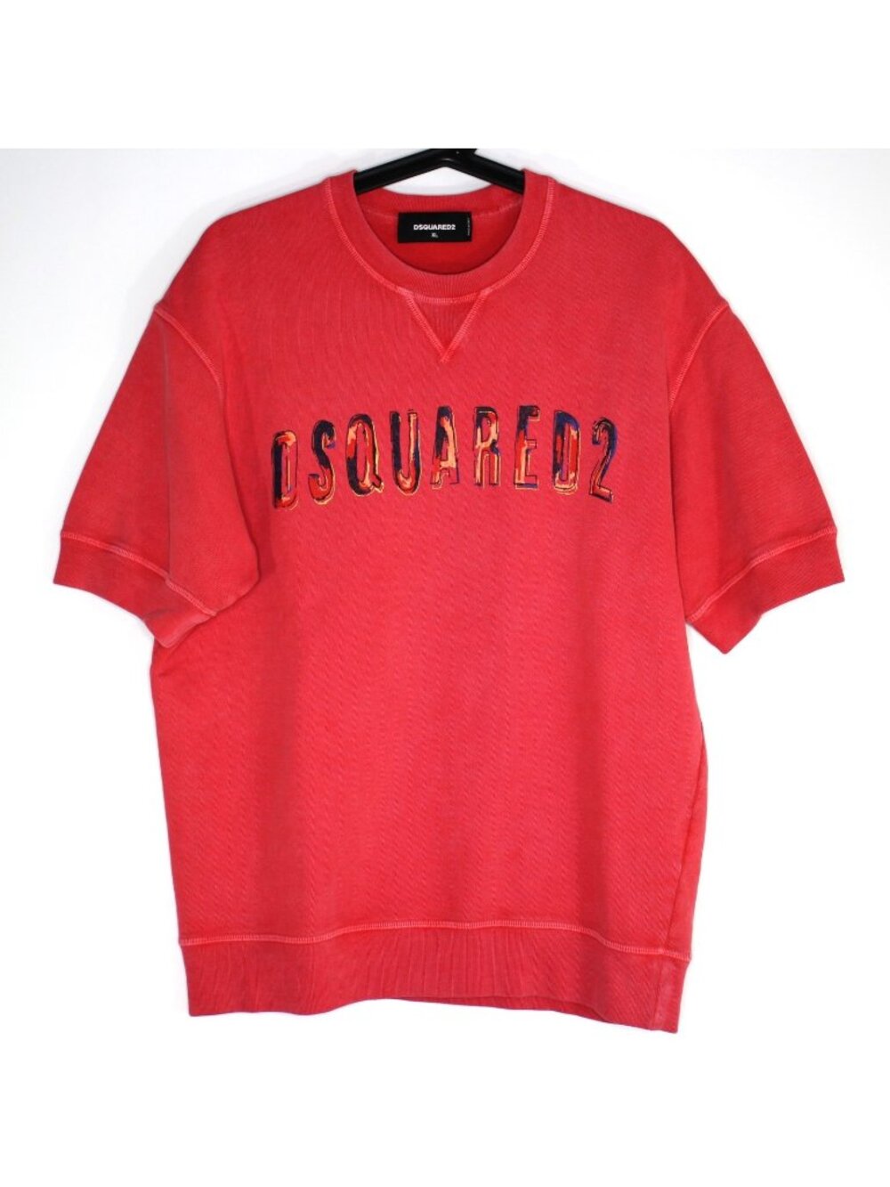 Dsquared2 Mens XL Dean Fit Spell Out Short Sleeve Heavy Sweater Q1122